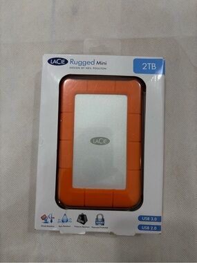 Rugged Mini 2TB Portable External Hard Drive - Orange